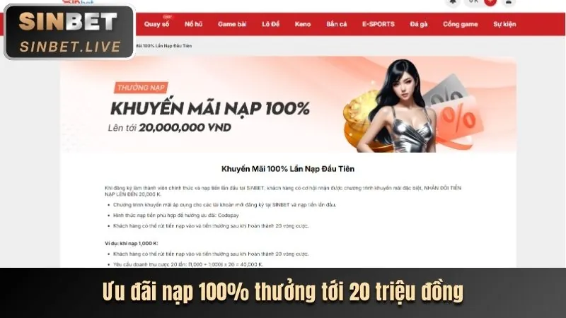 Thưởng nạp tiền hàng tuần sb88